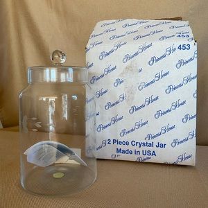 Princess House 2 Piece Crystal Jar